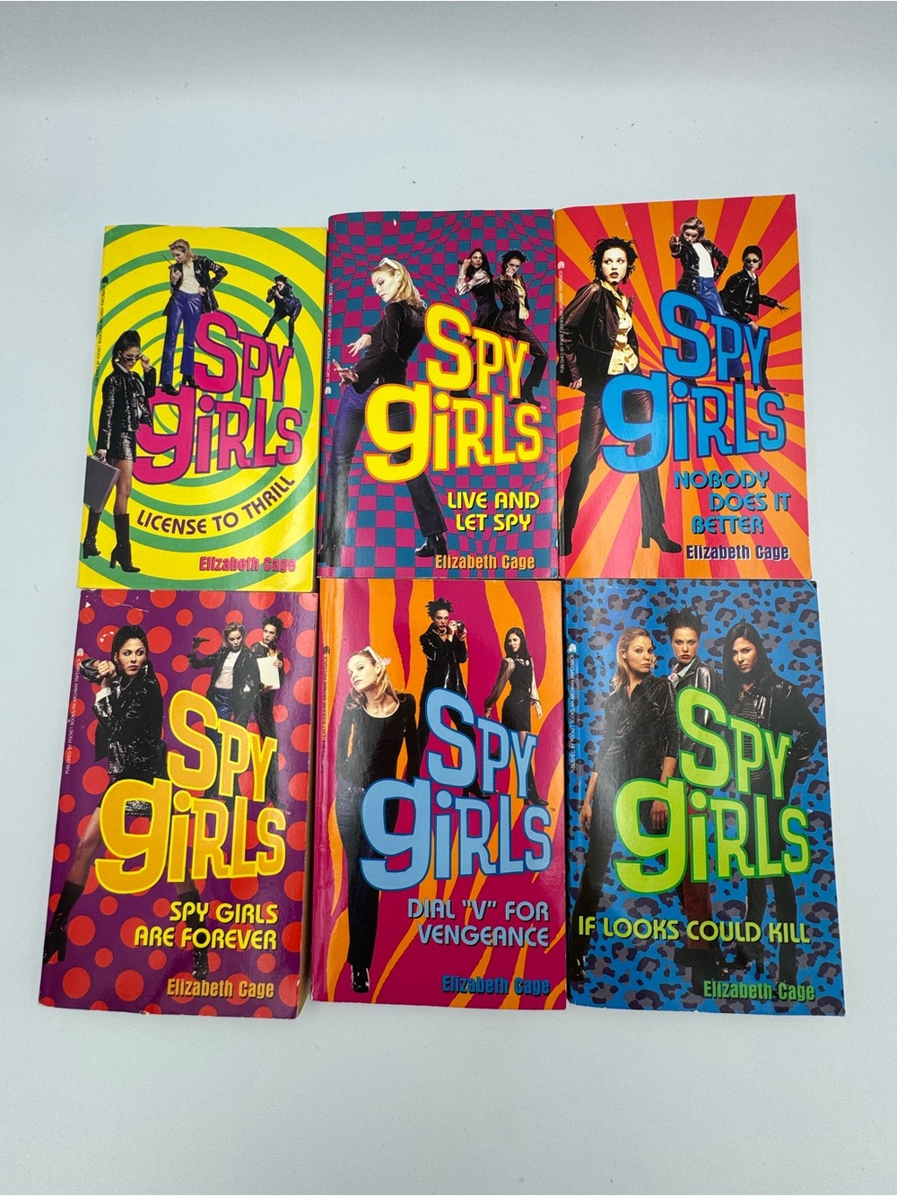Spy Girls Elizabeth Cage COMPLETE 6 Book Set Full Series Y2K 1998 1999 RARE